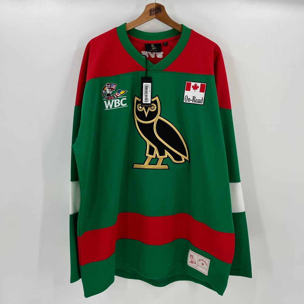 Drake OVO Octobers Very Own WBC Champion Iceman Tour Merch Hockey Jersey 3XL
